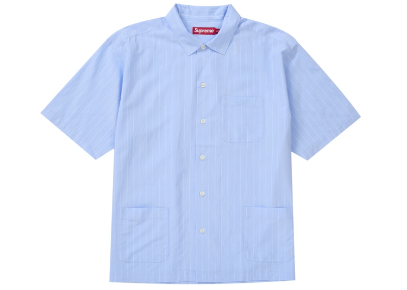 Supreme Stripe S/S Pajama Shirt Blue