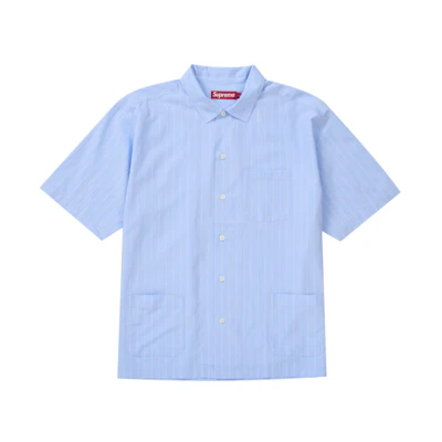 Supreme Stripe S/S Pajama Shirt Blue
