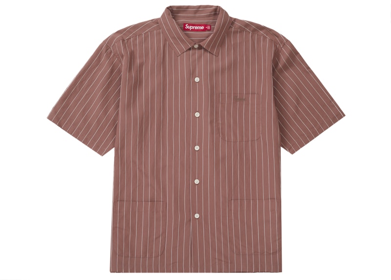 Supreme Stripe S/S Pajama Shirt Brown