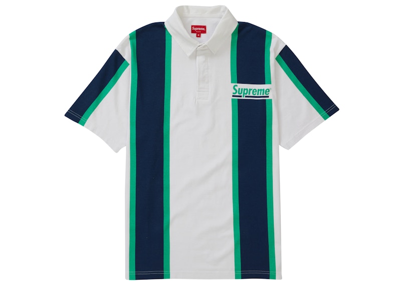 Buy Supreme 条纹短袖橄榄球衫 白色