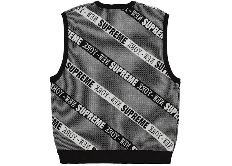 Order Supreme 條紋背心毛衣 (SS22) '黑色'