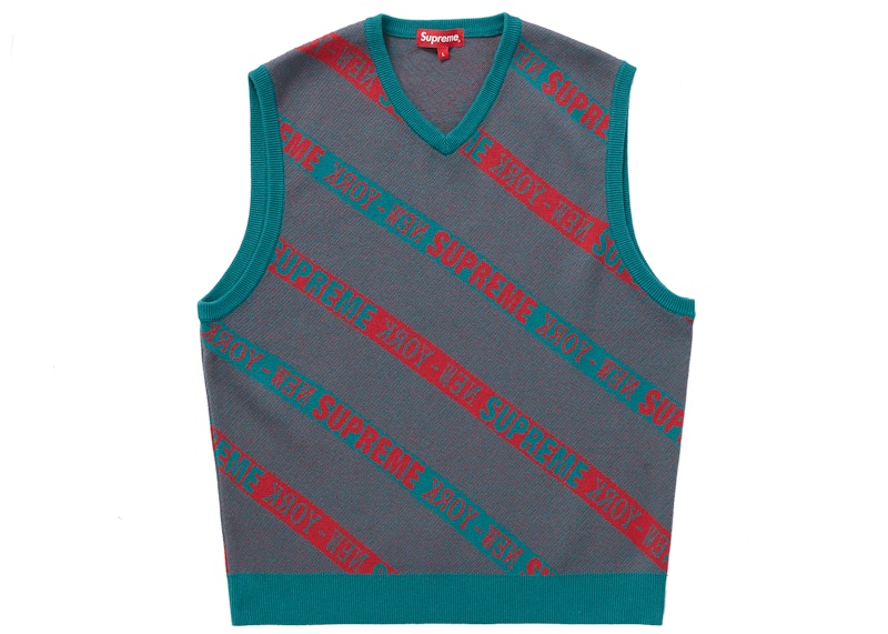 Supreme Stripe Sweater Vest (SS22) 'Teal'
