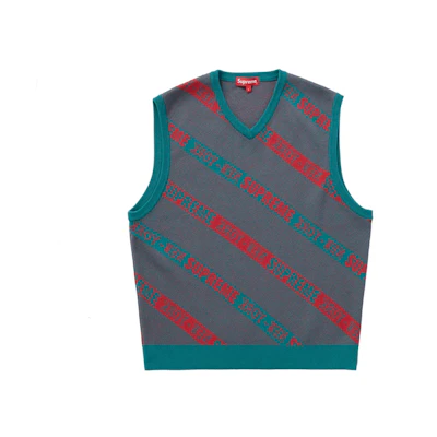 Supreme Stripe Sweater Vest (SS22) 'Teal'