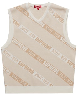 Supreme Stripe Sweater Vest (SS22) 'Putih' Buy Supreme Stripe Sweater Vest (SS22) 'Putih'