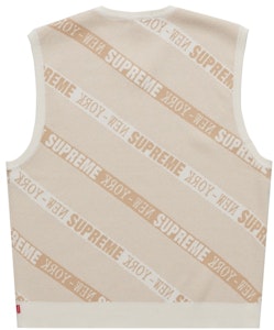 Supreme Stripe Sweater Vest (SS22) 'Putih' Order Supreme Stripe Sweater Vest (SS22) 'Putih'