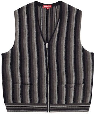 Supreme Stripe Sweater Vest Black Buy Supreme Stripe Sweater Vest Black