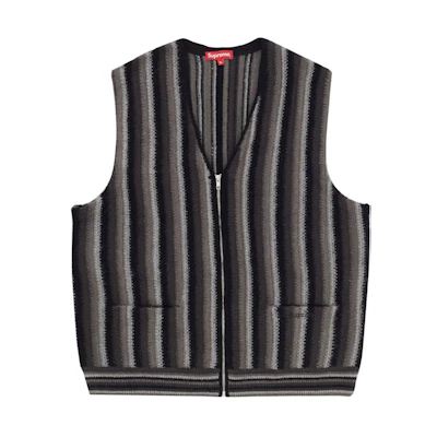 Supreme Stripe Sweater Vest Black