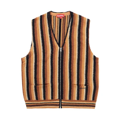 Supreme Stripe Sweater Vest Brown