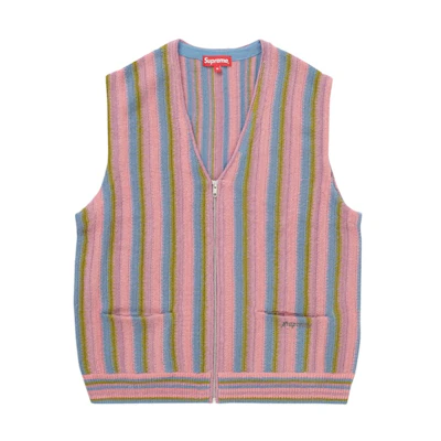 Supreme Stripe Sweater Vest Purple