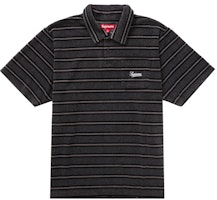 Supreme Stripe Terry S S Polo Black Supreme Stripe Terry S S Polo Black