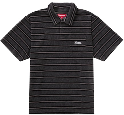 슈프림 스트라이프 테리 반팔 폴로 블랙 Buy 슈프림 스트라이프 테리 반팔 폴로 블랙