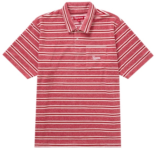 supreme-stripe-terry-s-s-polo-red