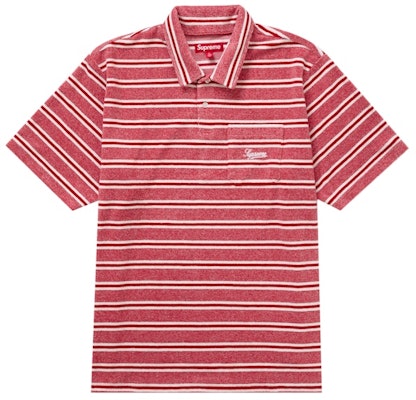슈프림 스트라이프 테리 S/S 폴로 레드 Buy 슈프림 스트라이프 테리 S/S 폴로 레드