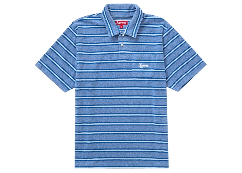 Supreme Stripe Terry S S Polo Royal
