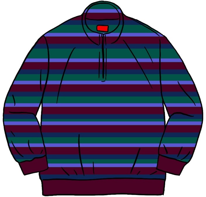 supreme-stripe-velour-half-zip-pullover-purple