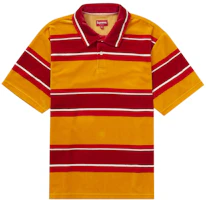 Supreme Stripe Velour Polo Gold Supreme Stripe Velour Polo Gold