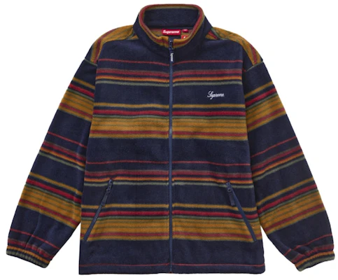 Supreme Stripe Zip Up Fleece Jacket Navy Jaket Bulu Fleece Bergaris Navy. Buy Supreme Stripe Zip Up Fleece Jacket Navy Jaket Bulu Fleece Bergaris Navy.