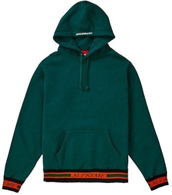 Supreme Striped Rib Hooded Sweatshirt Dark Green Buy Supreme Striped Rib Hooded Sweatshirt Dark Green