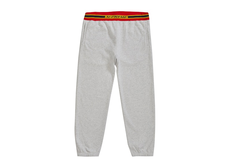 Buy Supreme Striped Rib Sweatpant Ash Grey