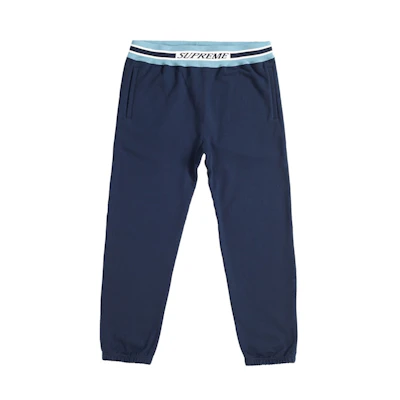 Supreme Striped Rib Sweatpant Navy