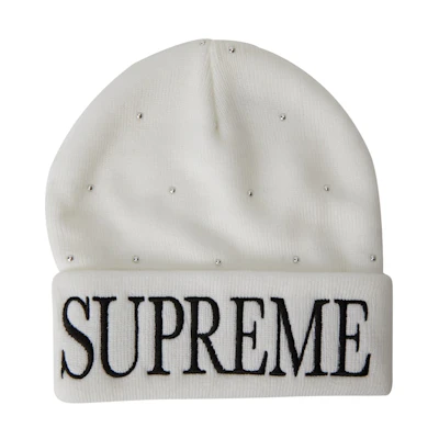 Supreme Studded Beanie White