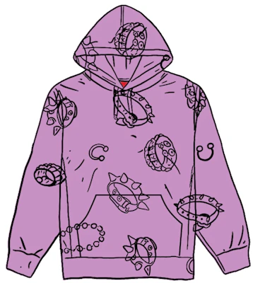 Supreme Studded Collars Hooded Sweatshirt Violet Buy Supreme Studded Collars Hooded Sweatshirt Violet