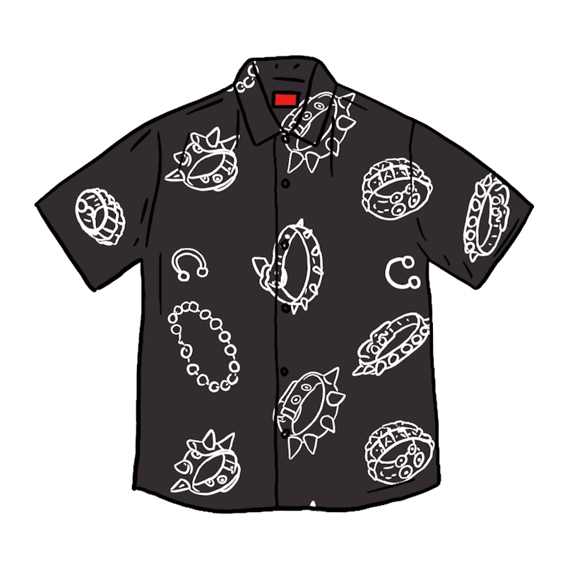 Buy Supreme Studded Collars Rayon S/S Shirt Dusty Black - Novelship