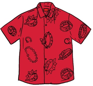 Supreme Studded Collars Rayon Baju S/S Merah Buy Supreme Studded Collars Rayon Baju S/S Merah
