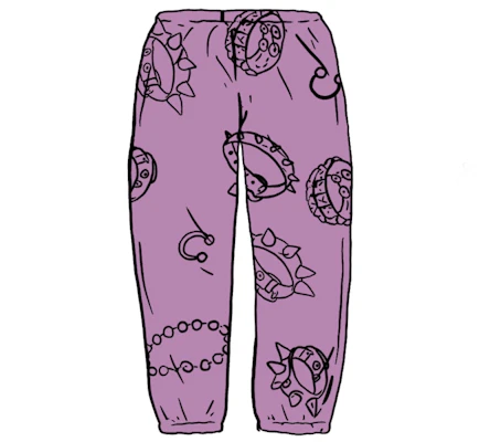 Supreme Seluar Panas Ungu dengan Kolar Studded Buy Supreme Seluar Panas Ungu dengan Kolar Studded