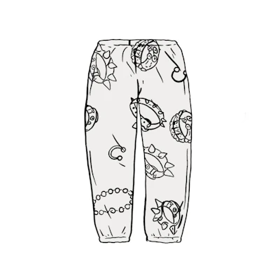 Supreme Studded Collars Sweatpant White