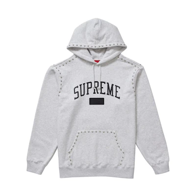 Supreme Studded Hooded Sweatshirt Ash Grey
