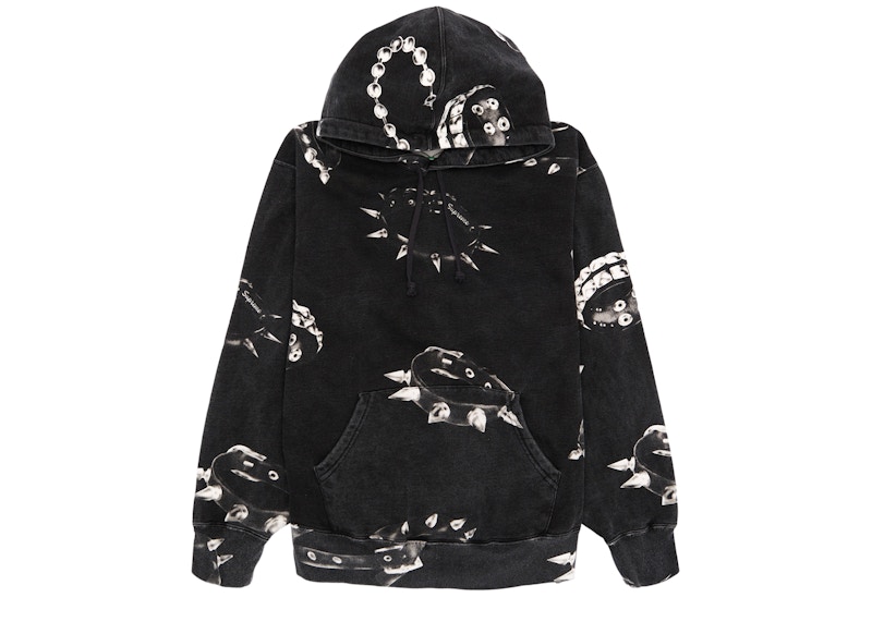 Buy Sudadera Negra con Capucha Tachonada Supreme