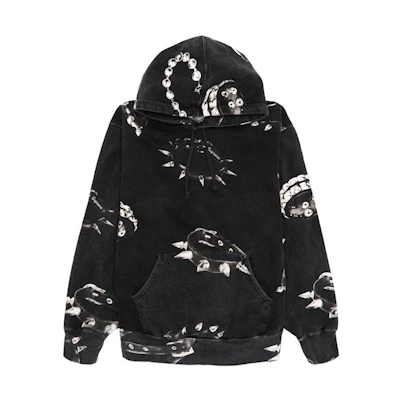 Supreme Studded Hooded Sweatshirt Black