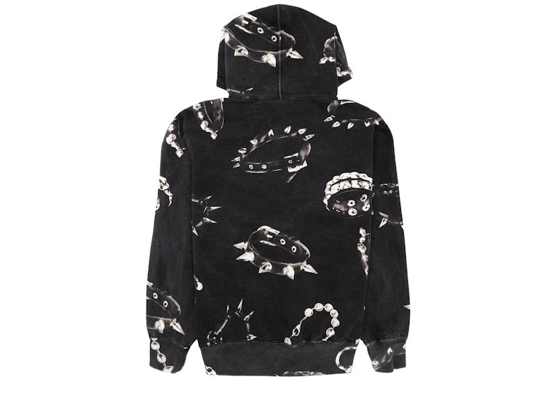 Order Sudadera Negra con Capucha Tachonada Supreme