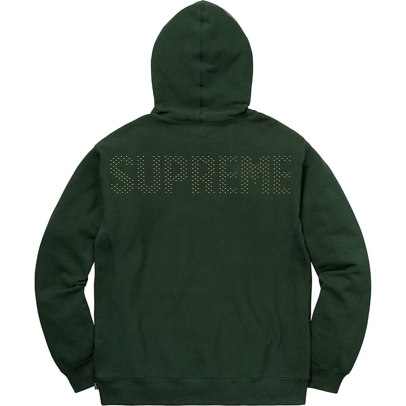Order Sweatshirt Berhoodie Supreme Berbatu Hijau Gelap