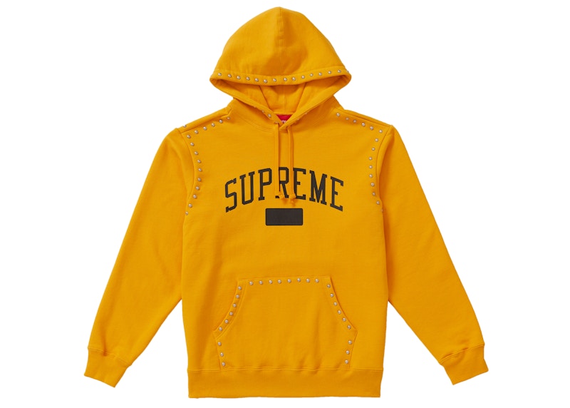Supreme Studded Hooded Sweatshirt Gold