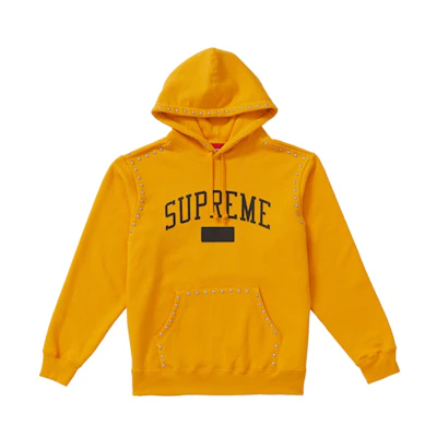 Supreme Studded Hooded Sweatshirt Gold