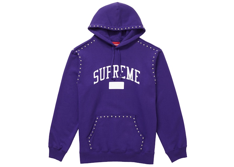 Supreme Studded Hooded Sweatshirt Purple