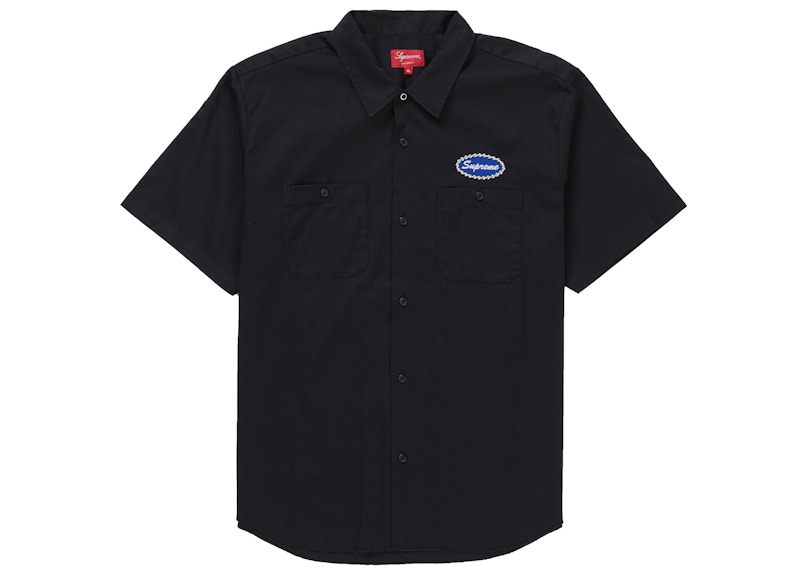 Supreme Studded Patch S/S Work Shirt Black