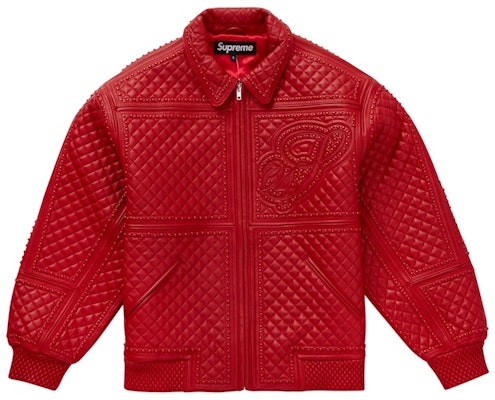 Supreme Studded Quilted Leather Jacket Red Buy Supreme Studded Quilted Leather Jacket Red