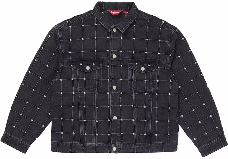 supreme-studded-seam-denim-trucker-jacket-black
