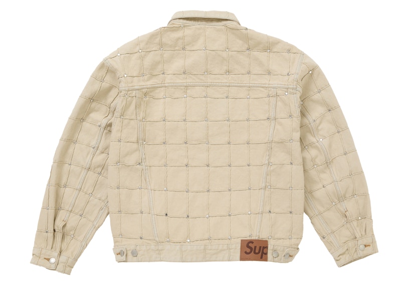 Supreme Studded Seam Denim Trucker Jacket Natural 圖 2