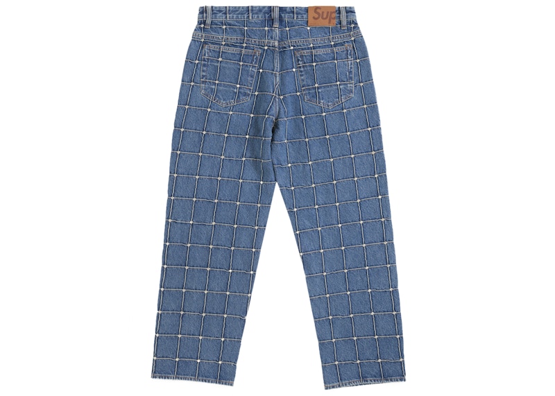 Order 슈프림 스터디드 심 루즈 핏 진 블루