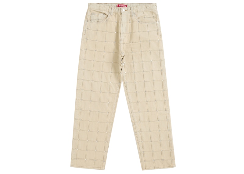 Buy Supreme Flocked Regular Jean Gold - Novelship