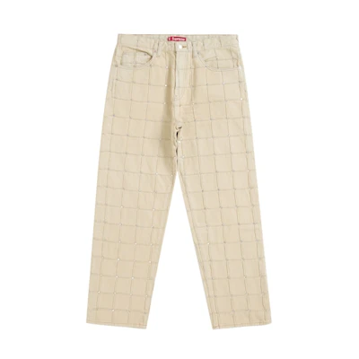 Supreme Studded Seam Loose Fit Jean Natural