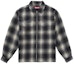 Buy Supreme Studded Shadow Plaid Zip Up Shirt Black