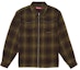 Buy Supreme Studded Shadow Plaid Zip Up Shirt Green
