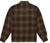 Order Supreme Studded Shadow Plaid Zip Up Shirt Green