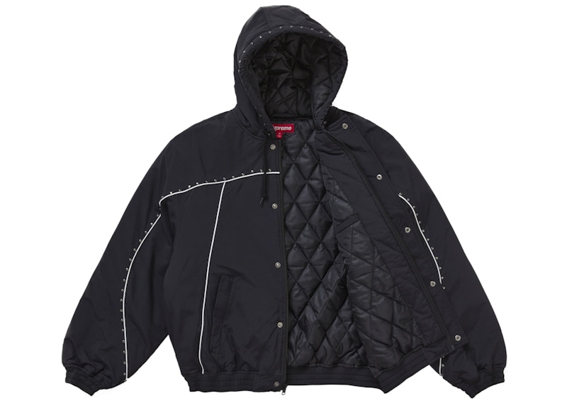 Order Supreme 铆钉款黑色运动场夹克