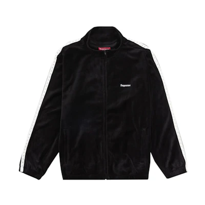 Supreme Studded Velour Track Jacket Black